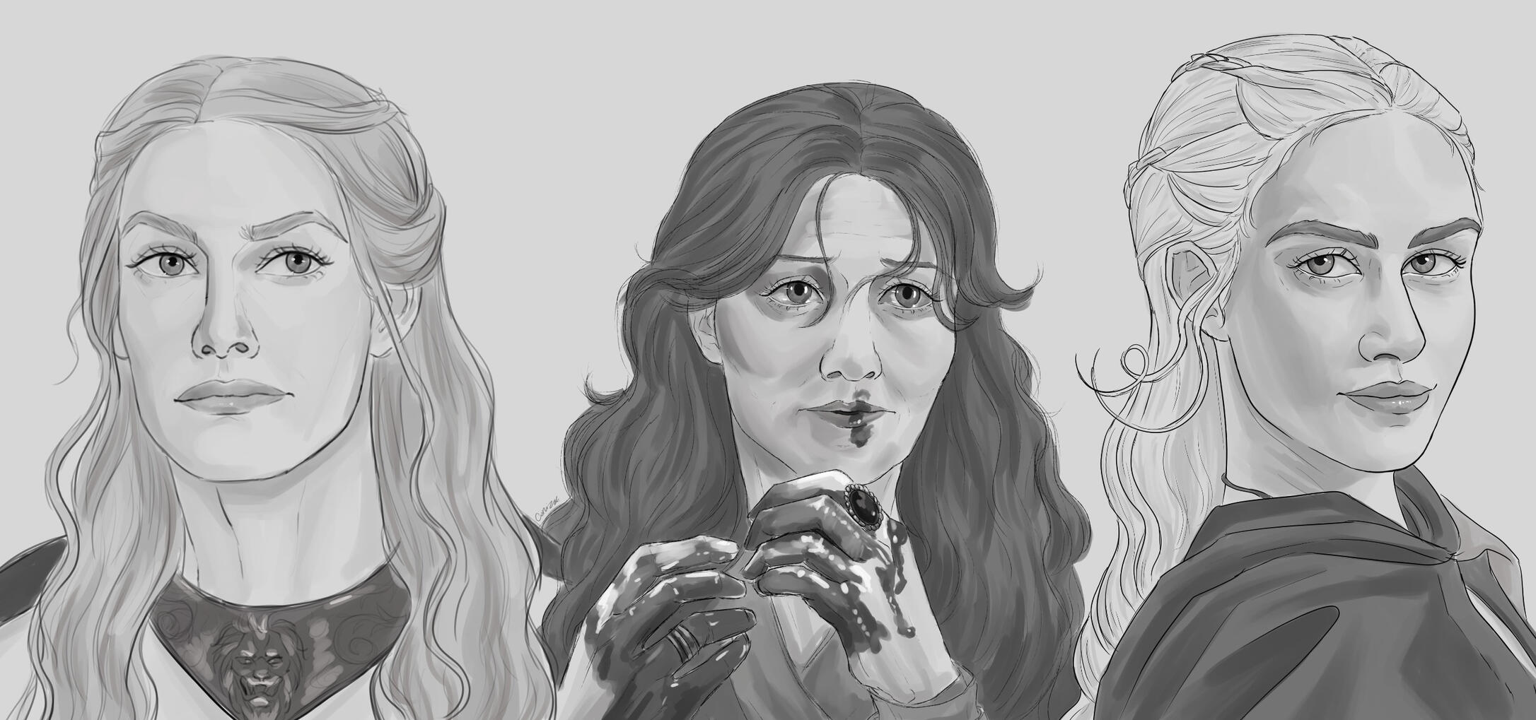 Cersei, Catelyn and Daenerys